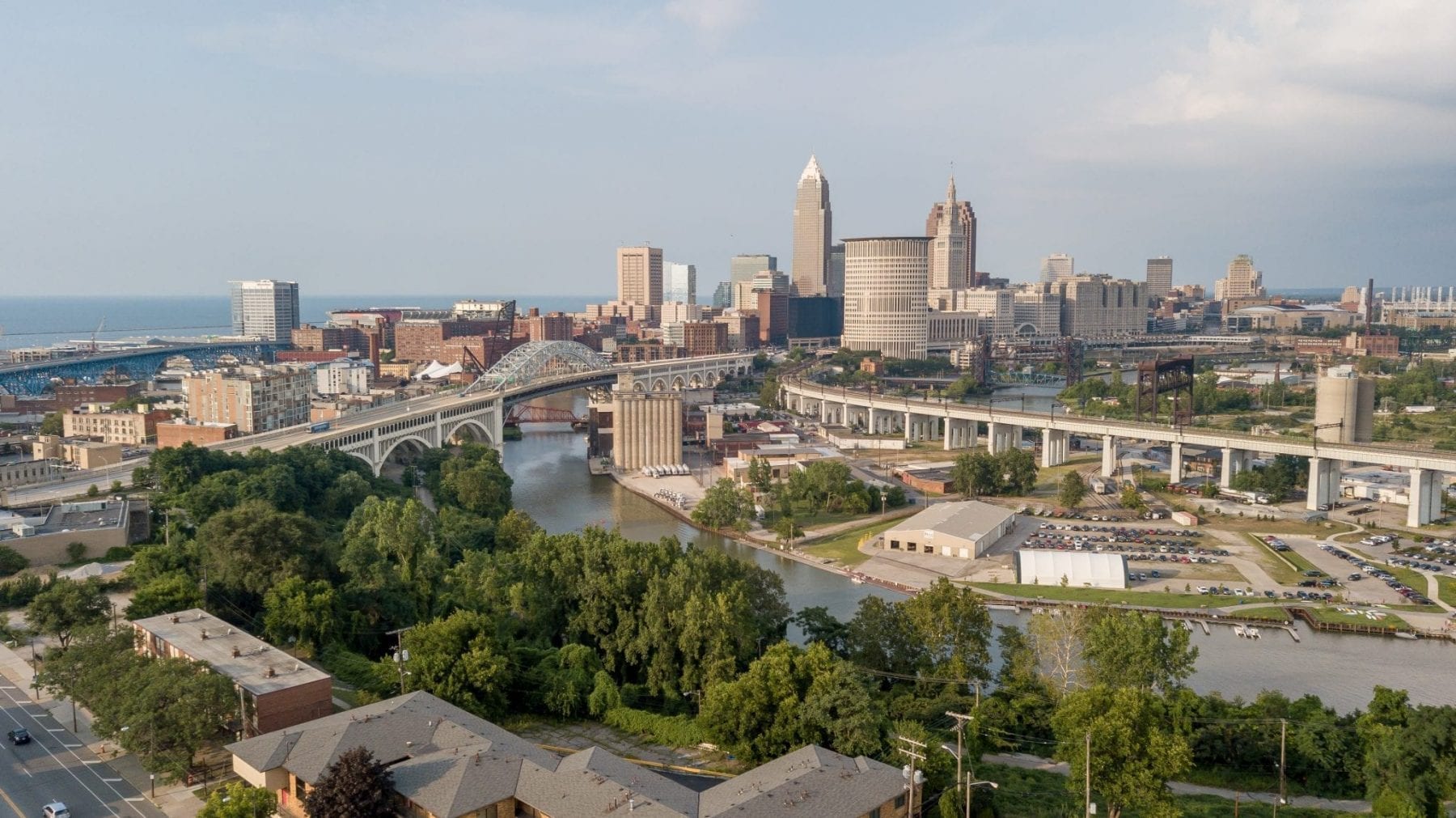 Cleveland from Ohio City aerial view