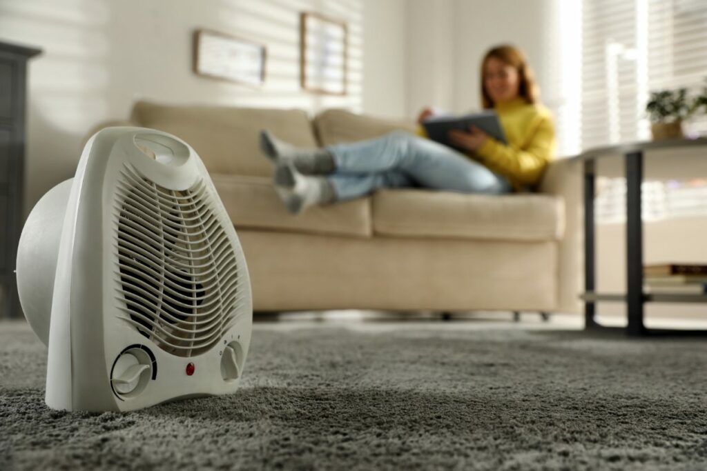 Small space heater being used to kill bugs instead of bed bug heaters